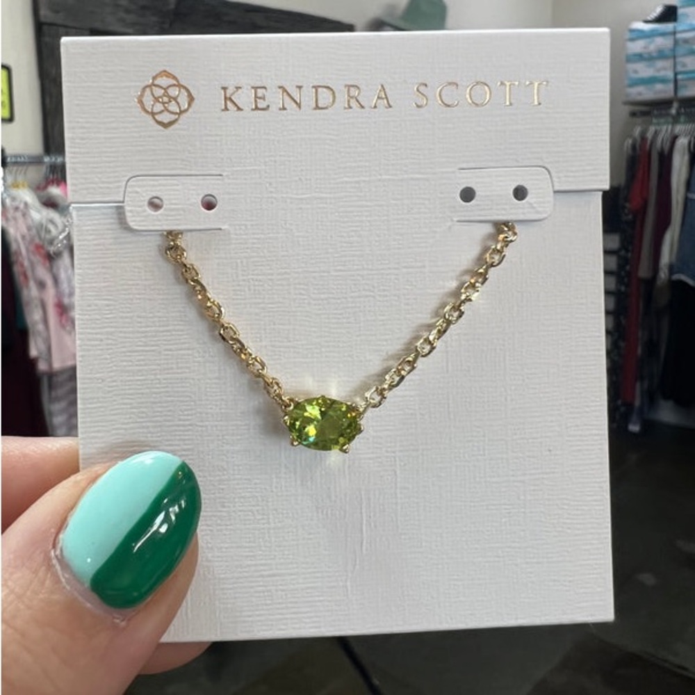 Kendra Scott Gold Cailin Necklace Peridot